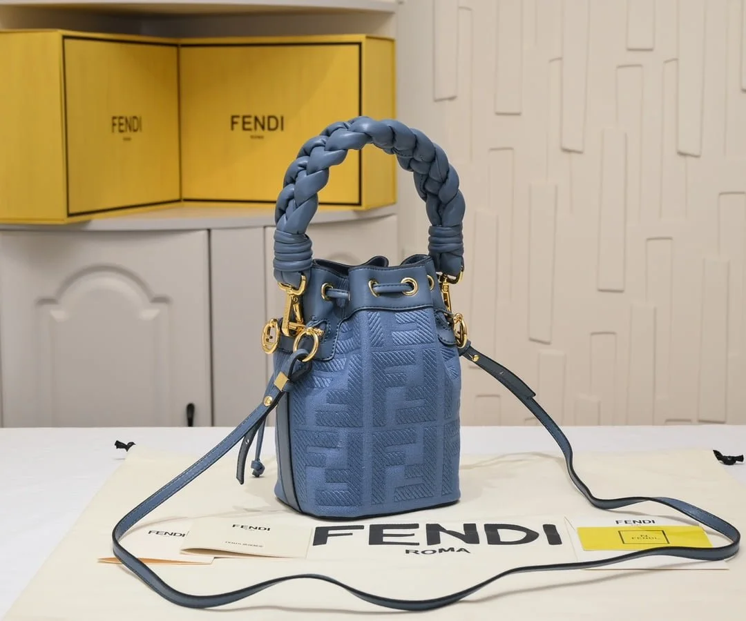 FENDI mini bucket bag 0189 Blue - LITELUX