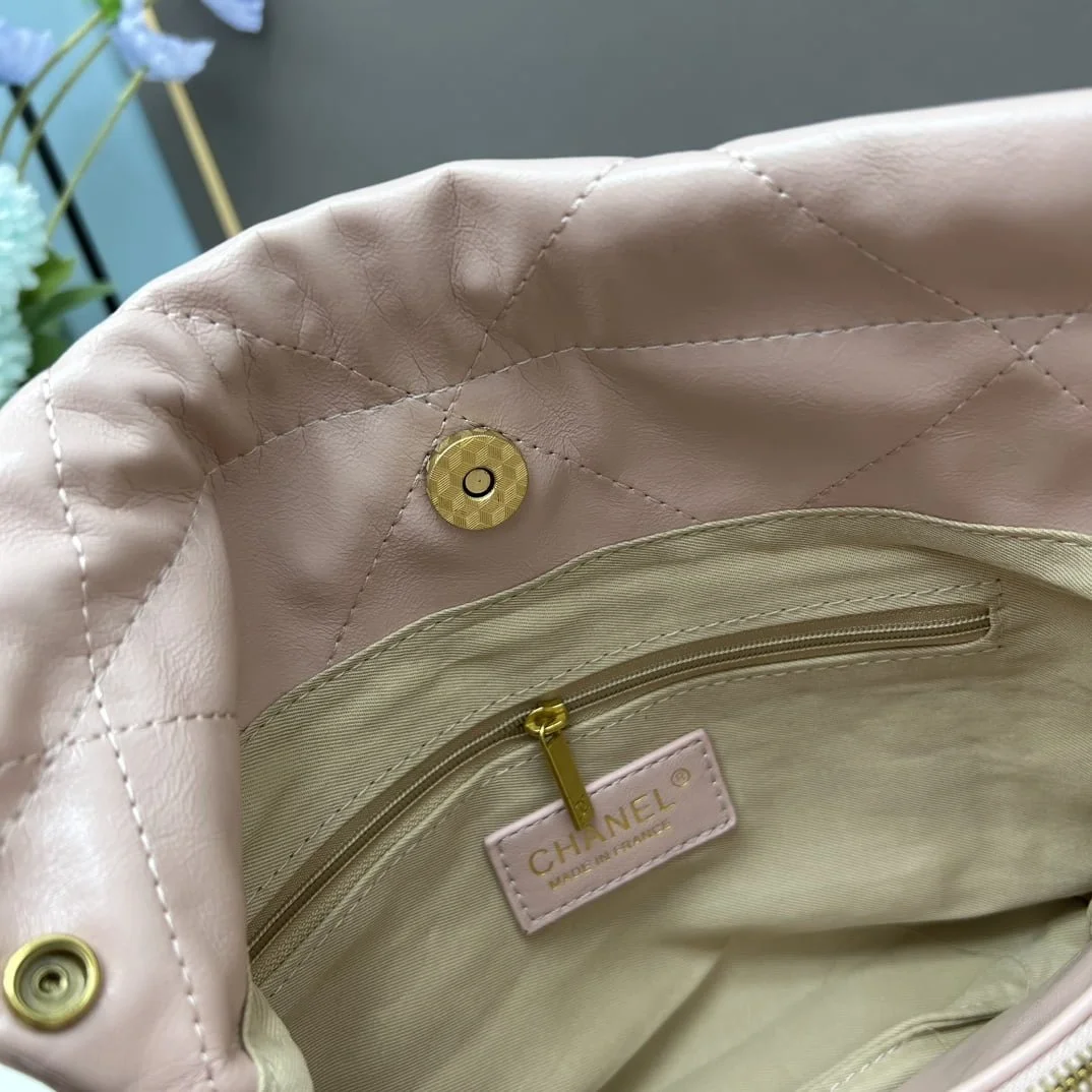 CHANEL Pearl garbage bag pink size: 23*28*22*7cm - LITELUX
