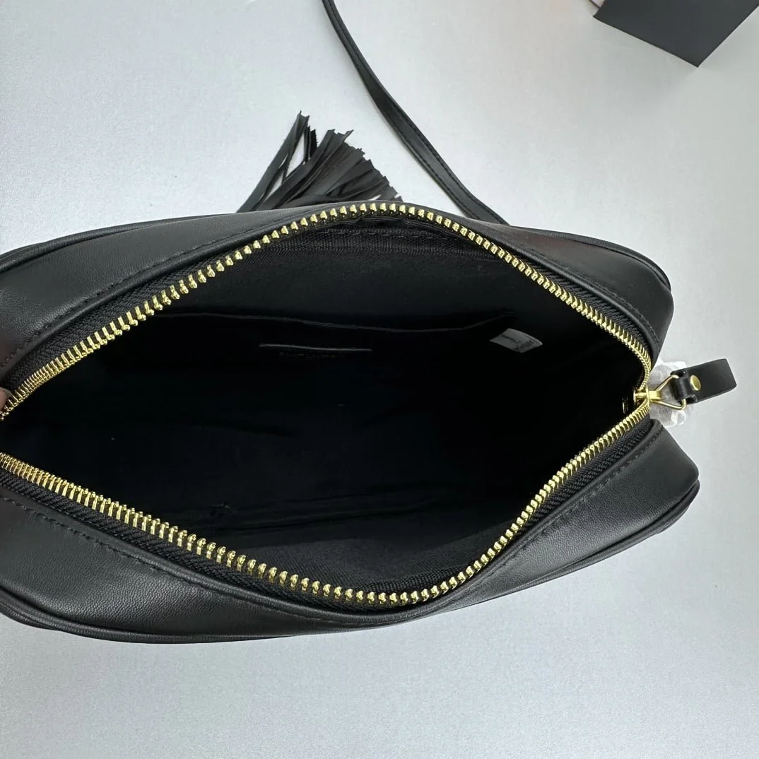 YSL MONOGRAM SAINT LAURENT LOU quilted leather camera bag black with gold hardware 520534 size: 23*16*6CM - LITELUX