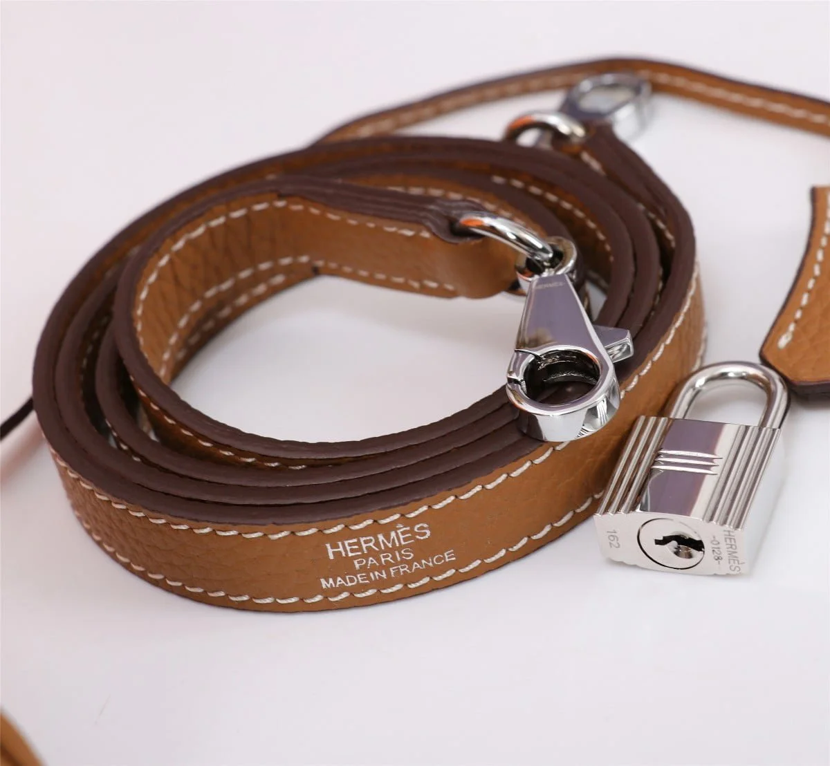 Hermès Kelly Togo Calf Sliver hardware Golden brown size: 25Cm/ 28Cm - LITELUX