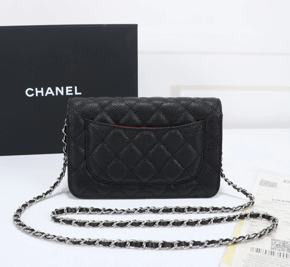 Chanel woc Classic Fortune Crossbody bag caviar with sliver hardware Size: W19*H12*D4cm - LITELUX