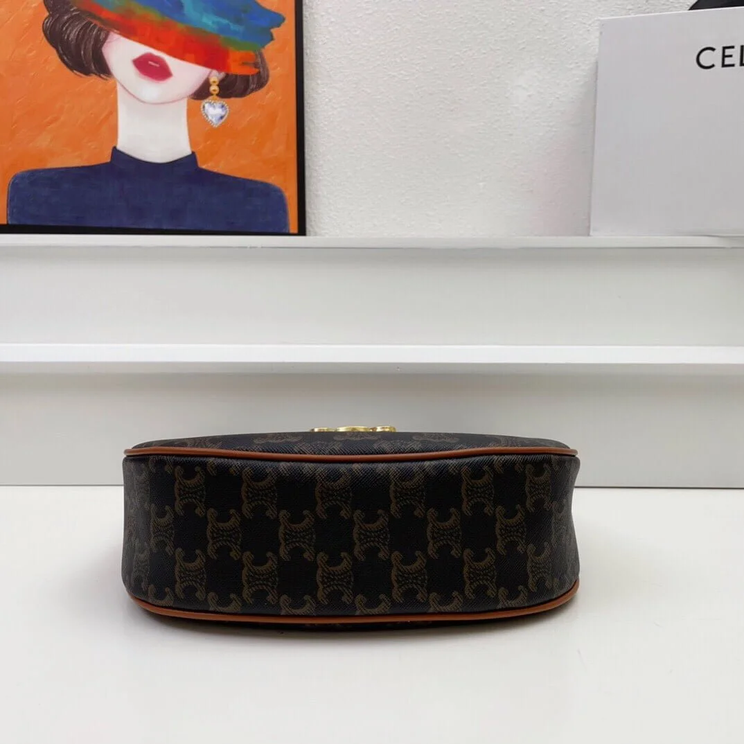 CELINE Arc de Triomphe Presbyopia pattern black Shoulder bag Underarm bag 3958 Size: 24*13cm - LITELUX