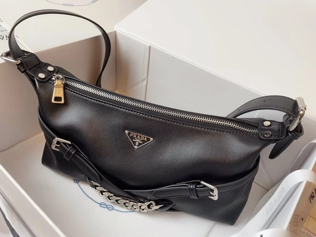 Prada Vintage Baguette underarm bag 1BD740 black - LITELUX