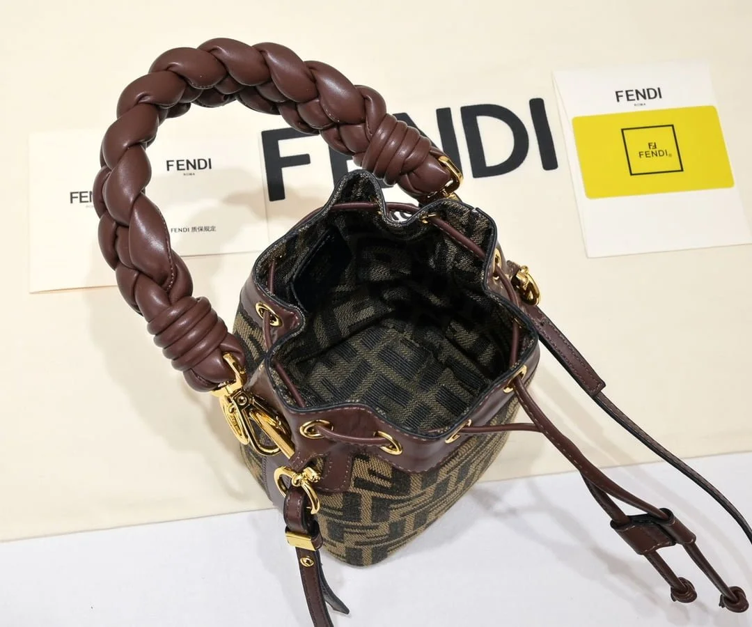 FENDI mini bucket bag 0189 Brown - LITELUX