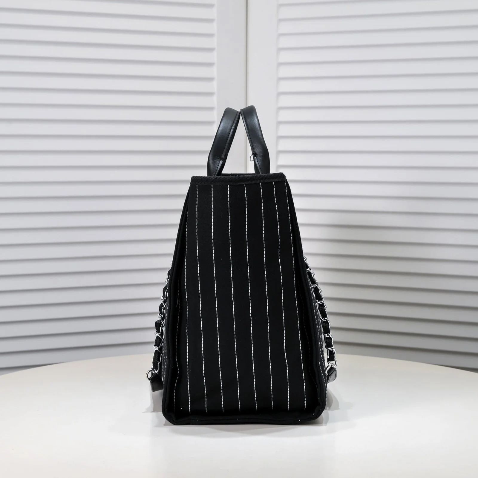 Chanel new beach bag denim bag Black with little wallet size: 48*38*30*14cm - LITELUX