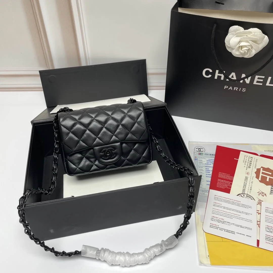 Chanel cf Square Fat 1115 sheepskin size: 18*14*7cm - LITELUX