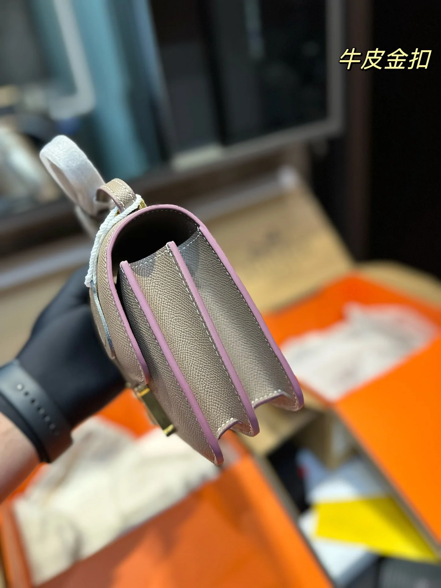 Hermès Constance Swift cowhide leather Gold hardware Grey size: 23*17cm/19*15cm - LITELUX