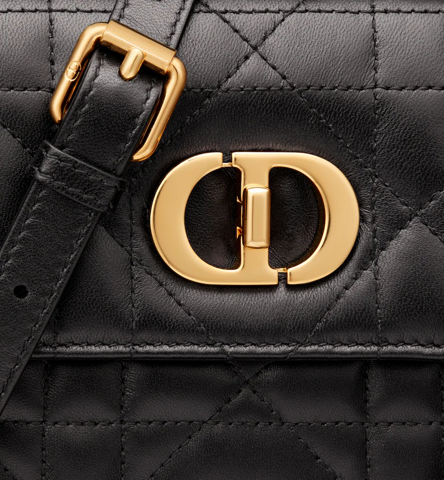 DIOR / MISS CARO MINI BAG Black Macrocannage Lambskin S5169UDAX_M900 - LITELUX