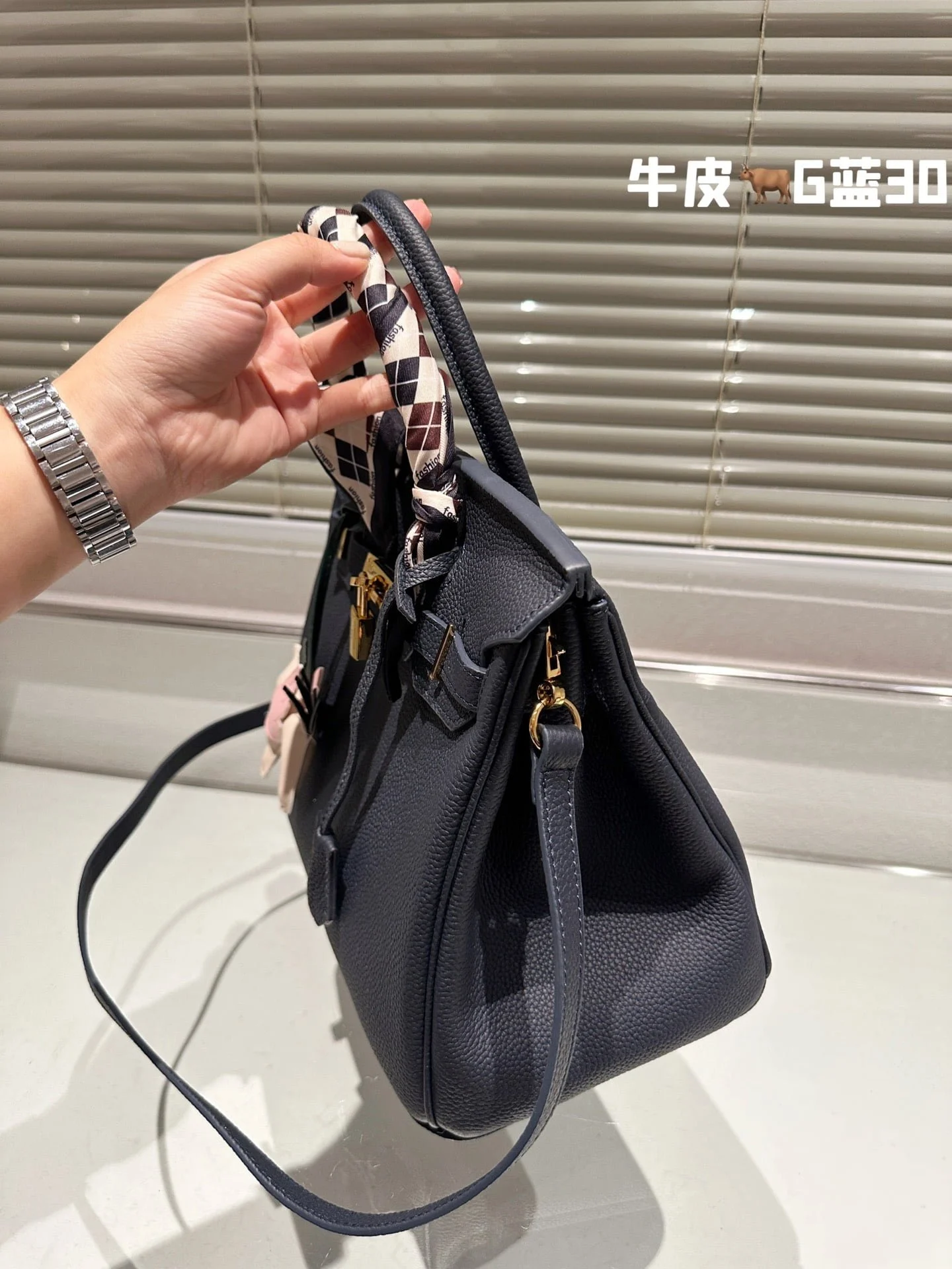 Hermès Birkin Togo Calf Gold Hardware Midnight blue size: 30Cm/ 25Cm - LITELUX