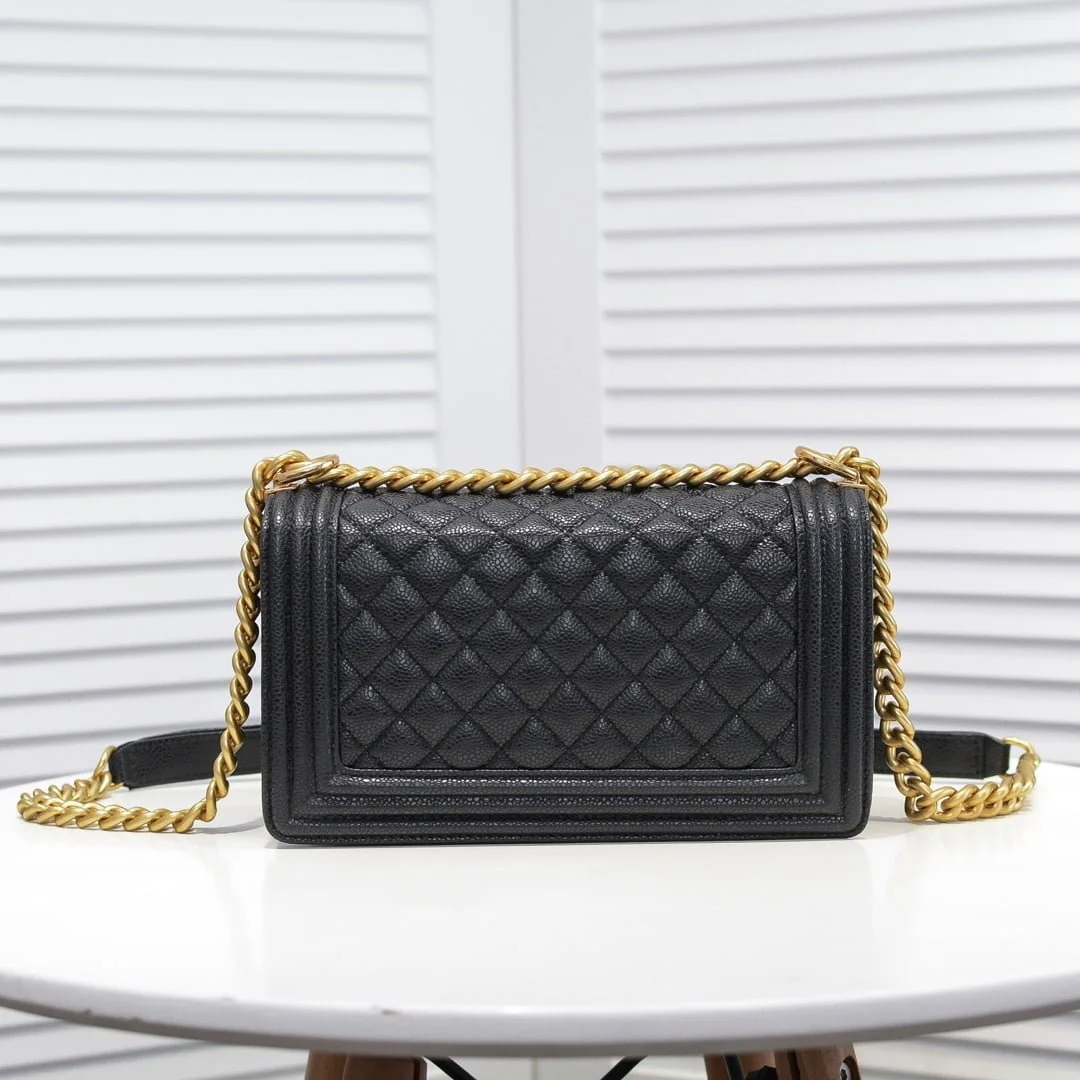 Chanel Cowhide caviar with gold hardware size: 25*15*9cm - LITELUX