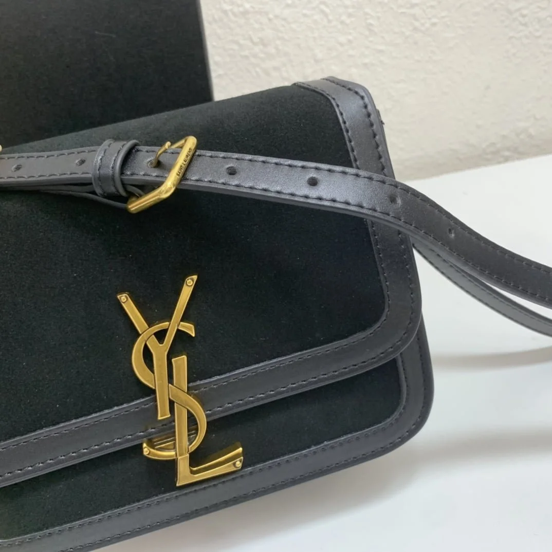 YSL solferino nubuck shoulder bag size: 19cm/23cm - LITELUX