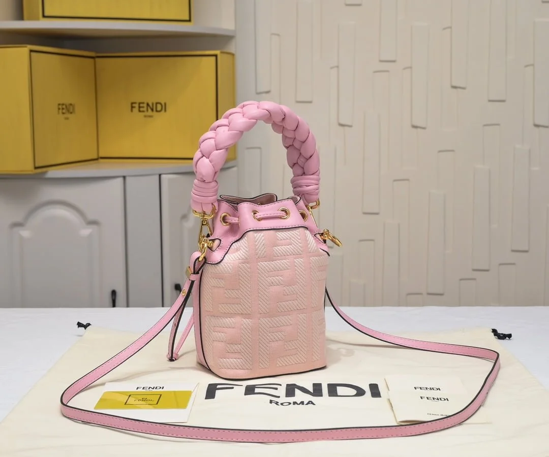 FENDI mini bucket bag 0189 Pink - LITELUX