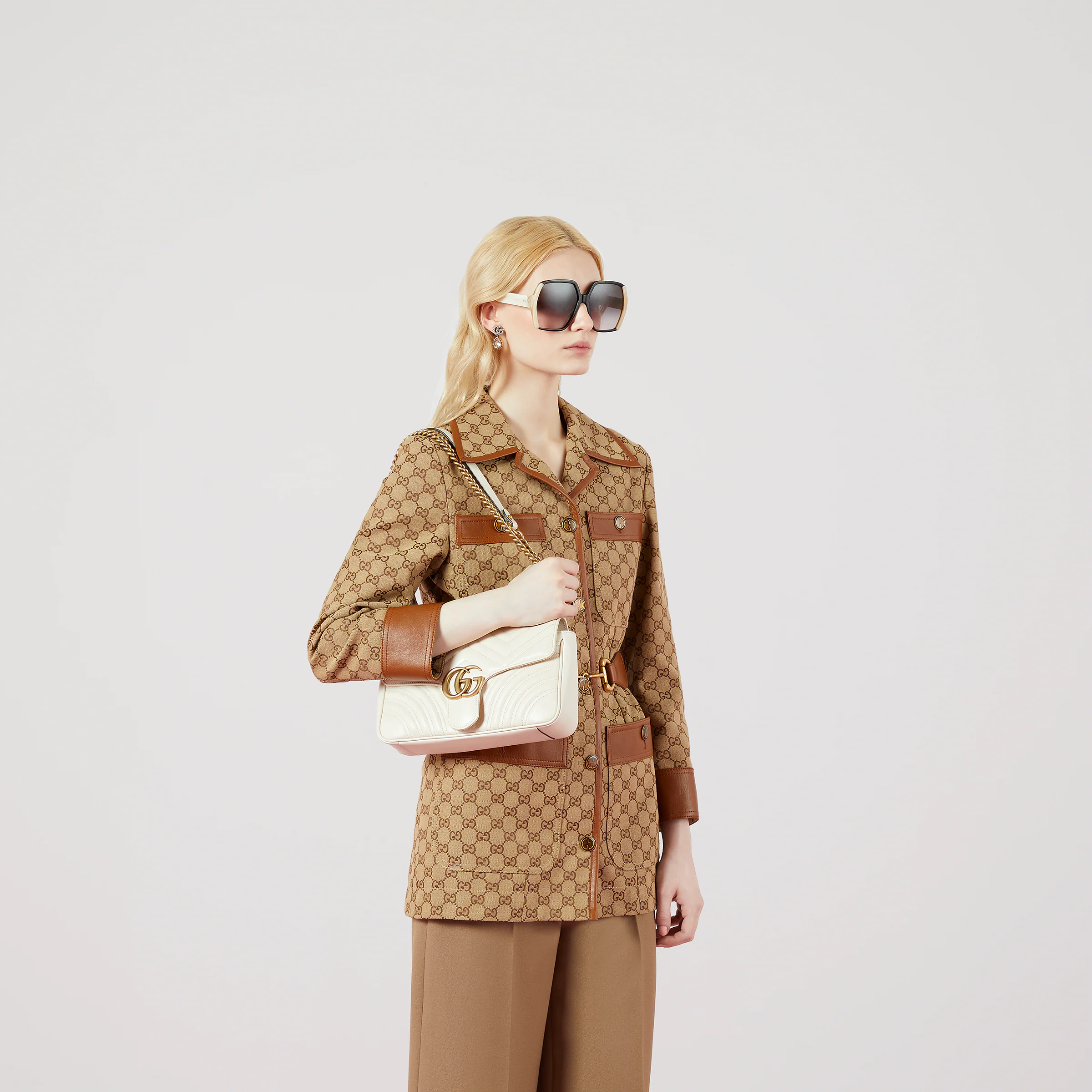 GUCCI / GG MARMONT SMALL CROCODILE SHOULDER BAG 443497 DTDIT 9022 - LITELUX