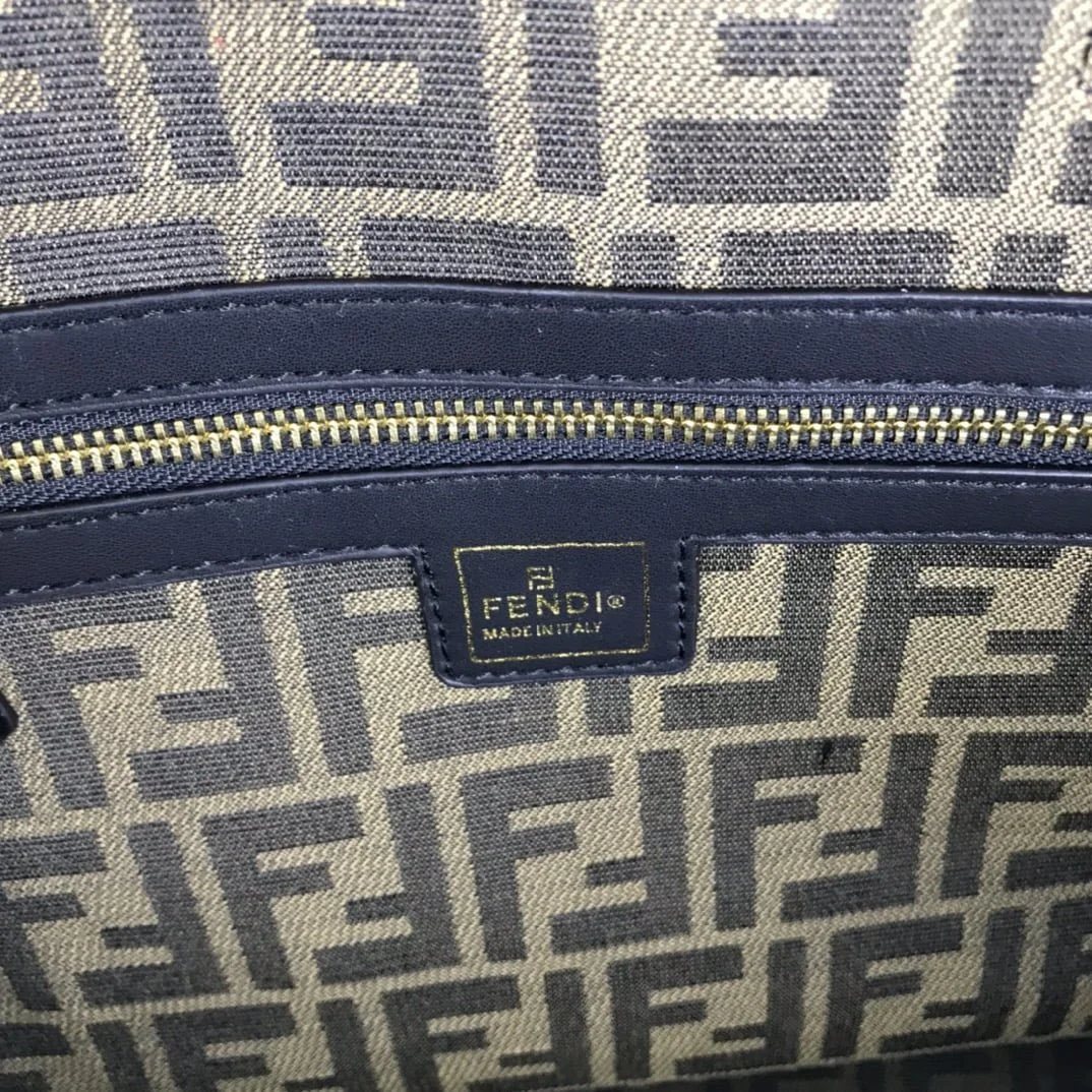 FENDI peekaboo Canvas Tote with mobile phone bag Black 2118 Size: 37*32 cm - LITELUX