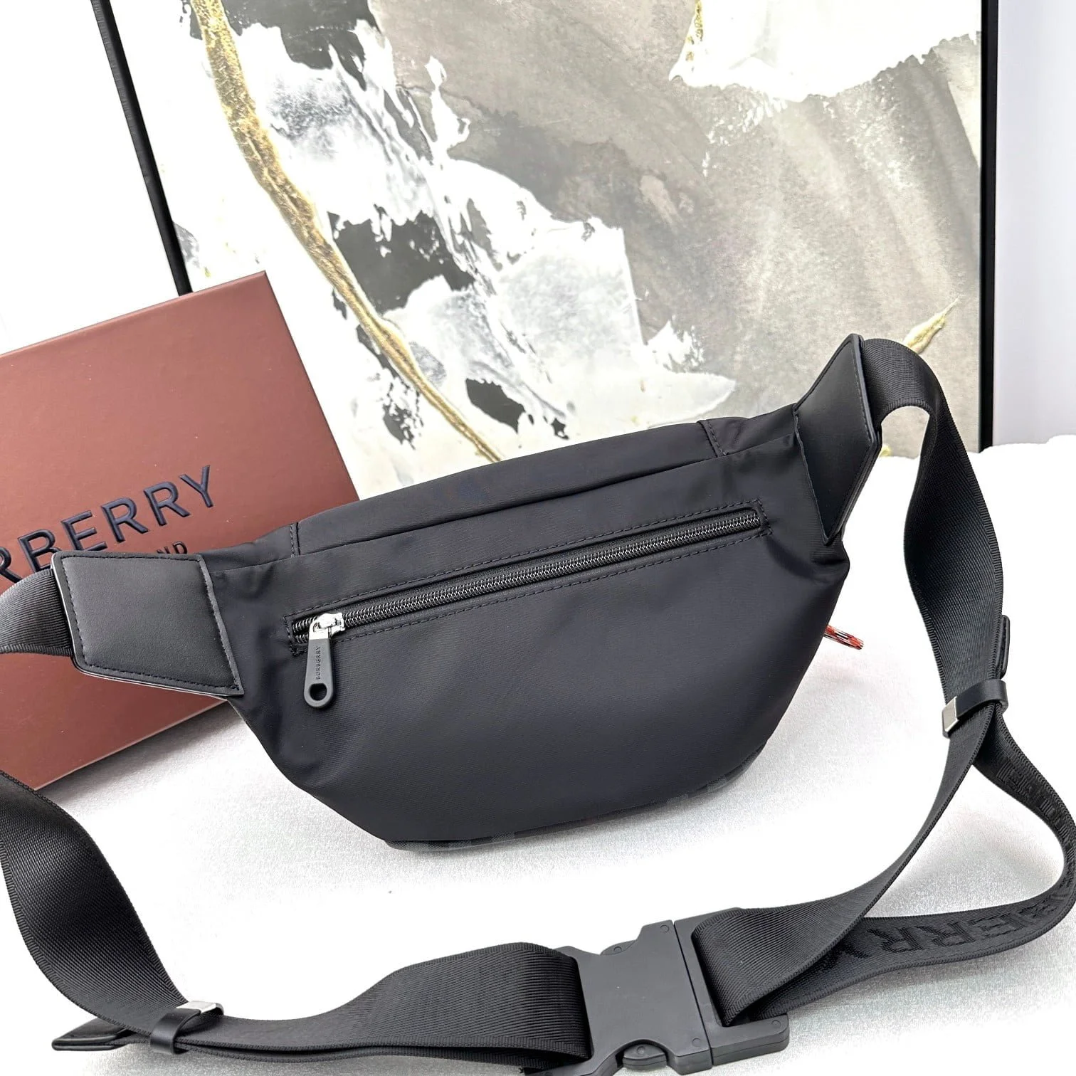Burberry canvas Chest pack bag size: 16*30cm - LITELUX