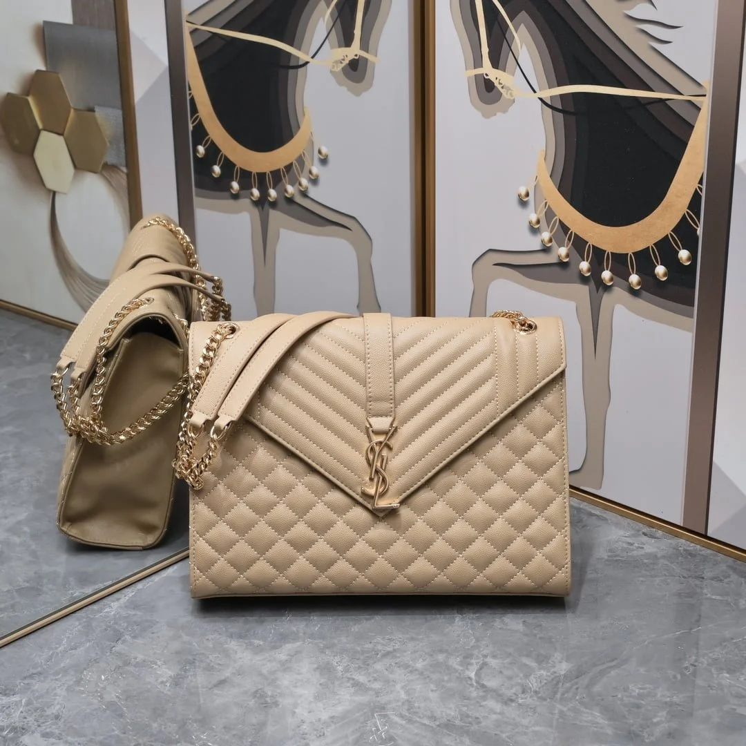 YSL SAINT LAURENT SLP shoulder crossbody bag with gold hardware A1602 size: 31*20*8cm - LITELUX