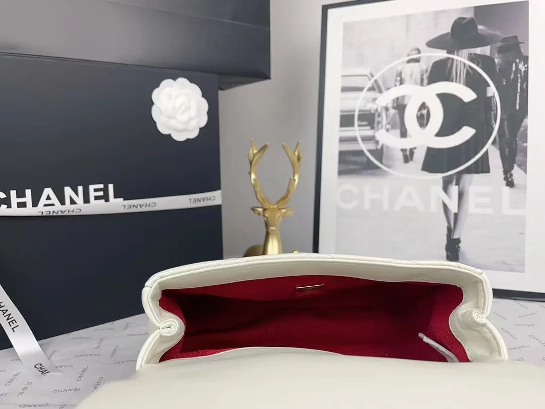 Chanel 2023 new CF White gold bag size: 21*13cm - LITELUX