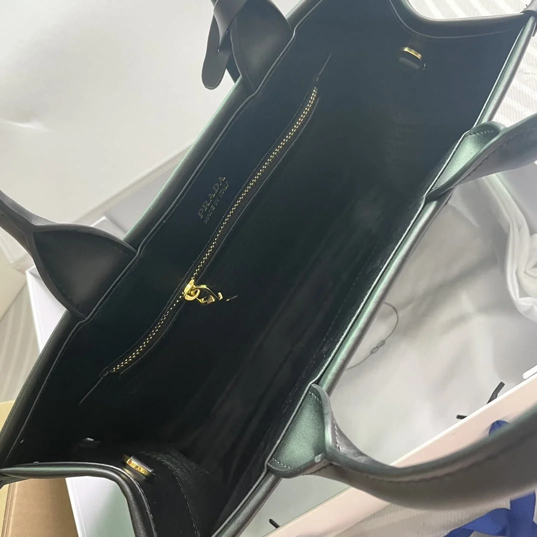 Prada cowhide Saffiano tote bag with leather strap black 1BA270 size: 33*25*11cm - LITELUX