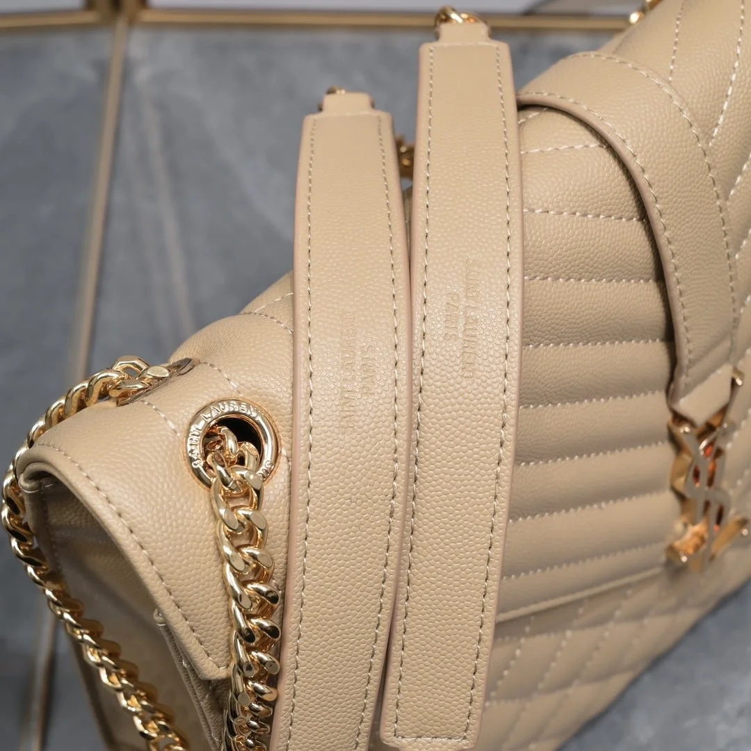 YSL SAINT LAURENT SLP shoulder crossbody bag with gold hardware A1602 size: 31*20*8cm - LITELUX