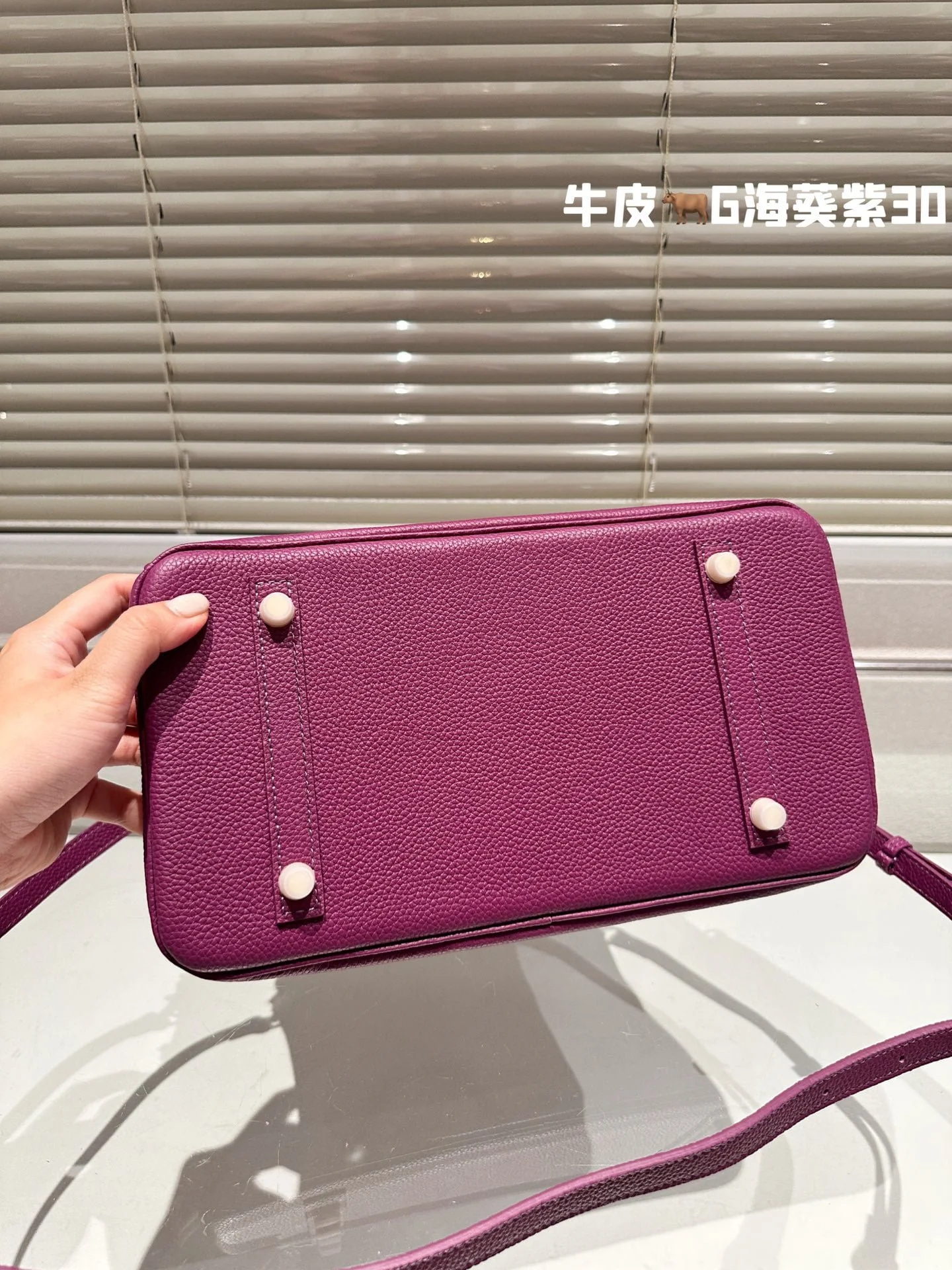 Hermès Birkin Togo Calf Gold Hardware Actino violet size: 30Cm/ 25Cm - LITELUX