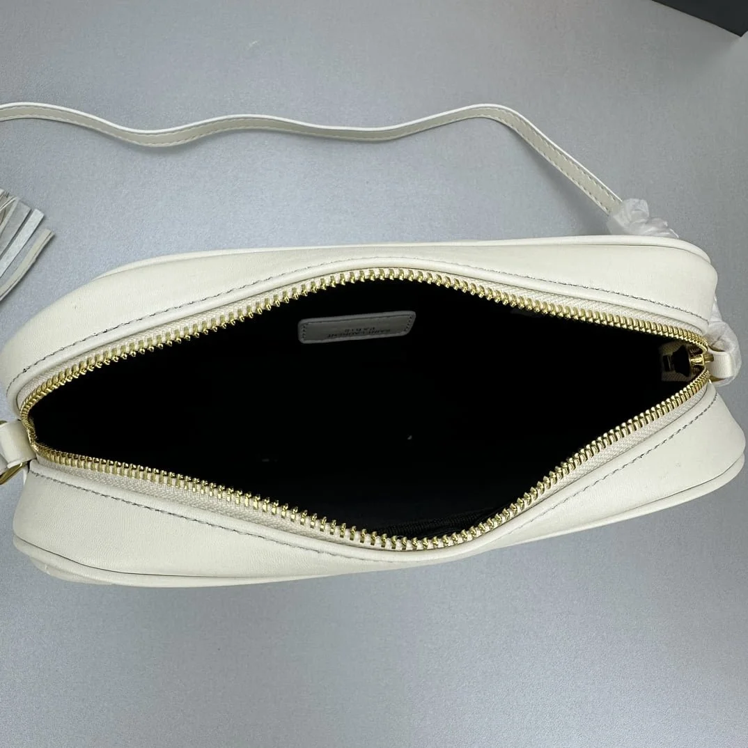 YSL MONOGRAM SAINT LAURENT LOU quilted leather camera bag white with gold hardware 520534 size: 23*16*6CM - LITELUX