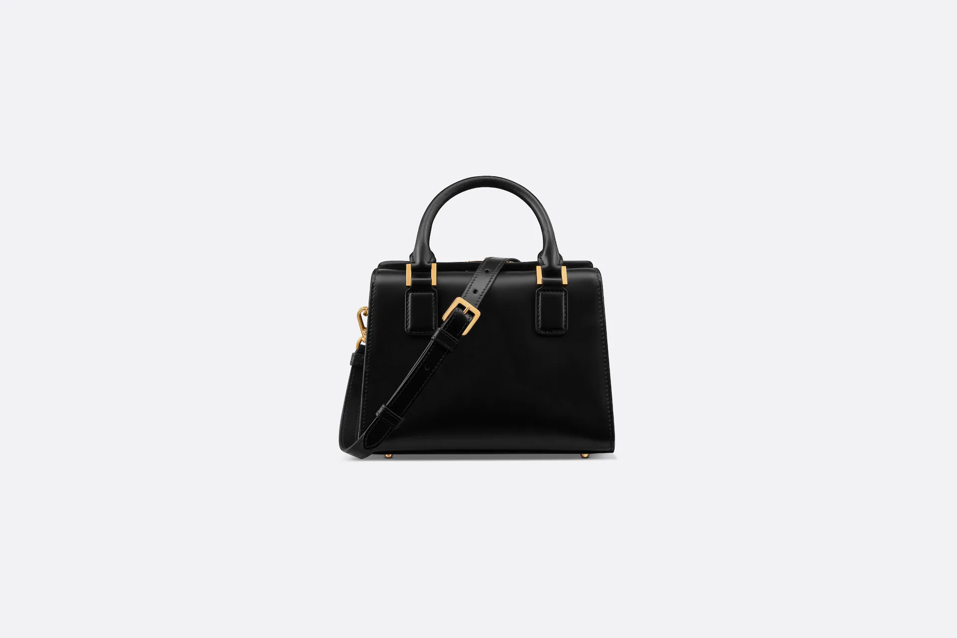 DIOR / SMALL BOSTON BAG Black Box Calfskin M8671UBEQ_M900 - LITELUX