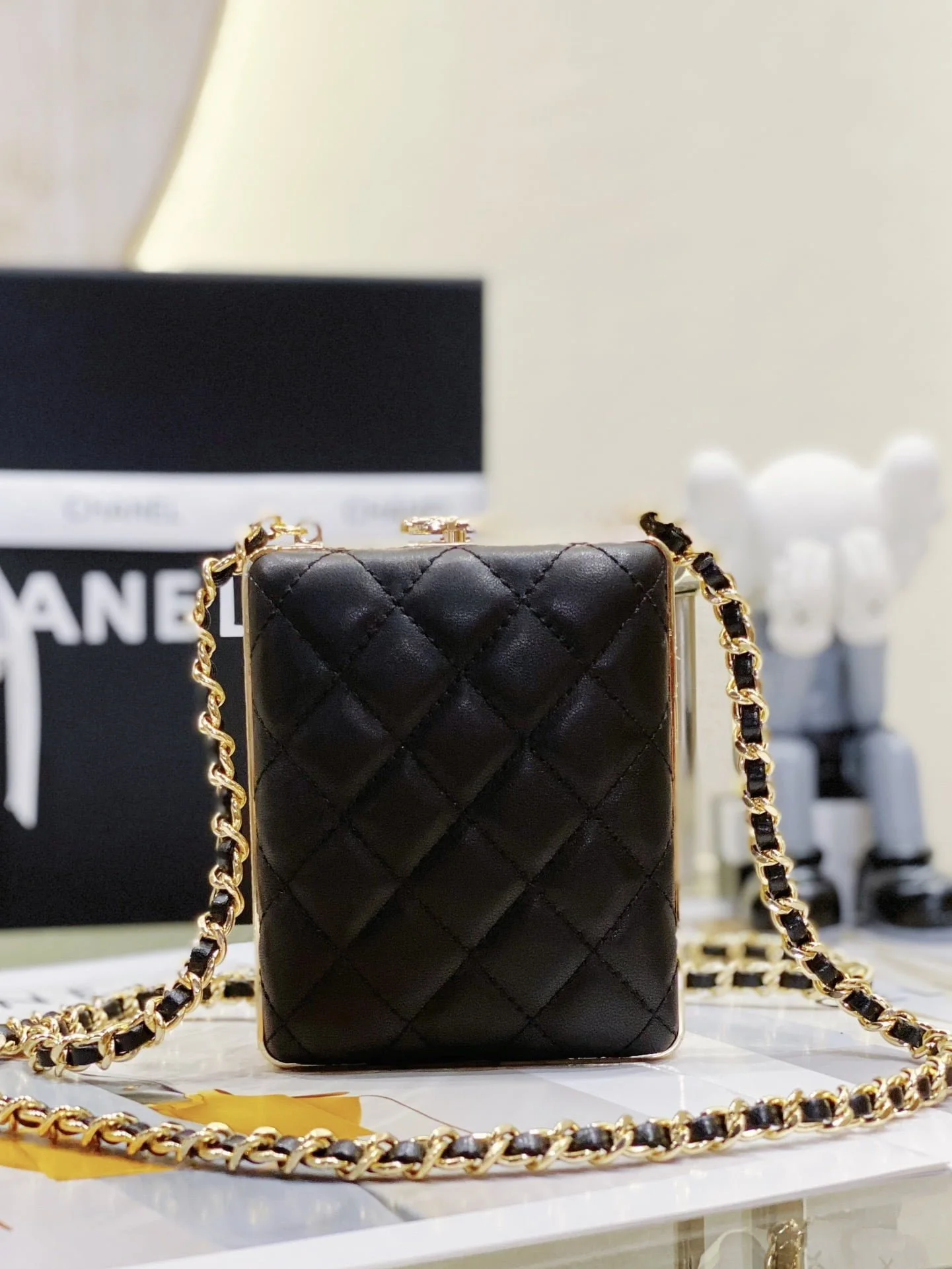 chanel22k dinner bag gold Pearl string size: 11*9*4.5cm - LITELUX