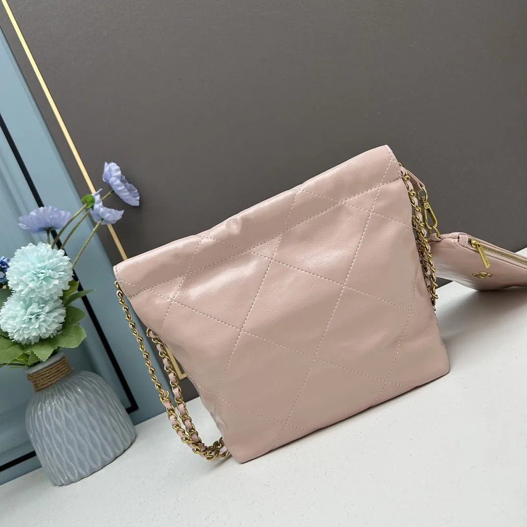 CHANEL Pearl garbage bag pink size: 23*28*22*7cm - LITELUX