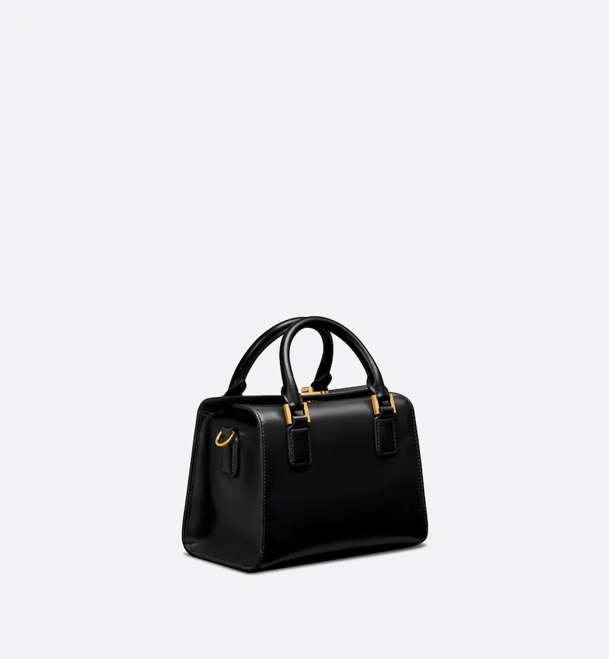 DIOR / SMALL BOSTON BAG Black Box Calfskin M8671UBEQ_M900 - LITELUX
