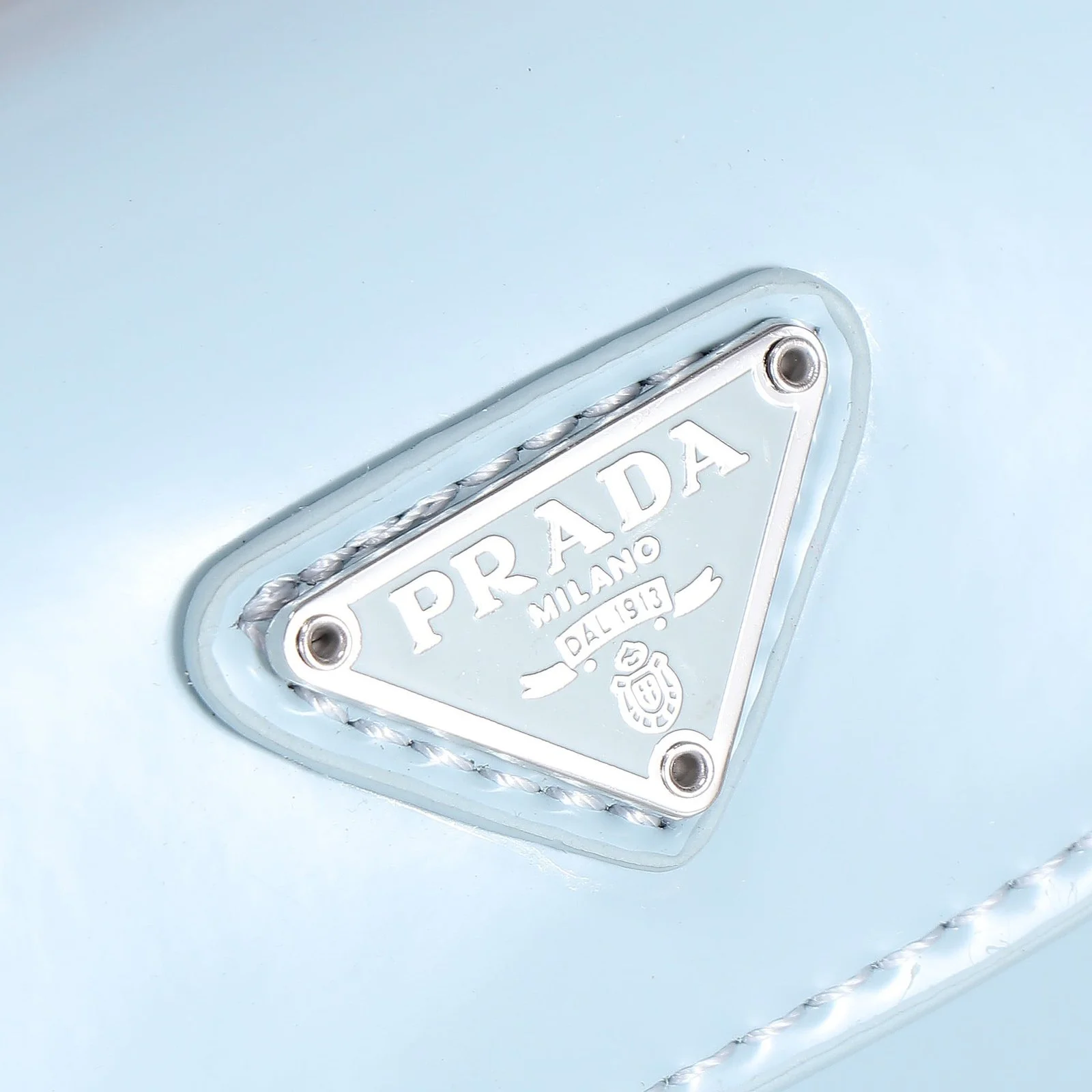 Prada hobo cleo Patent leather 611 blue size:22*13cm - LITELUX