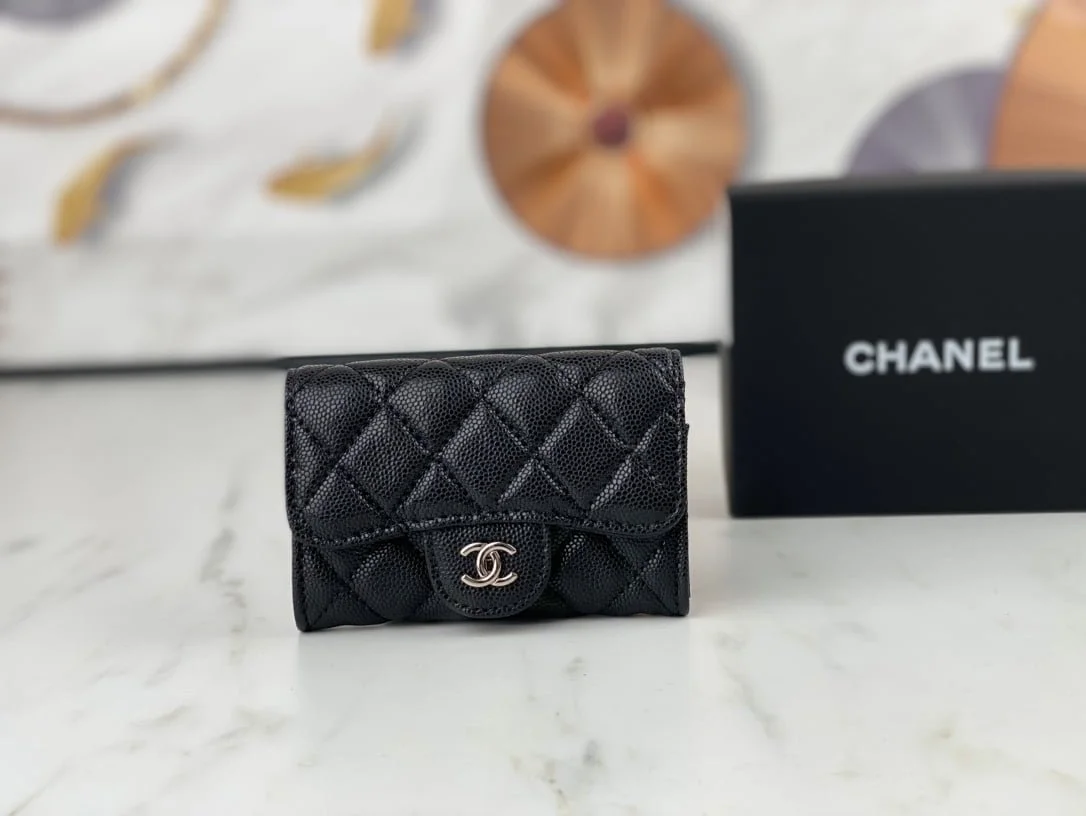 Chanel classic Card Bag & coin Wallet caviar cowhide AP0214 size:7.5 * 11.3 * 2.1 cm - LITELUX