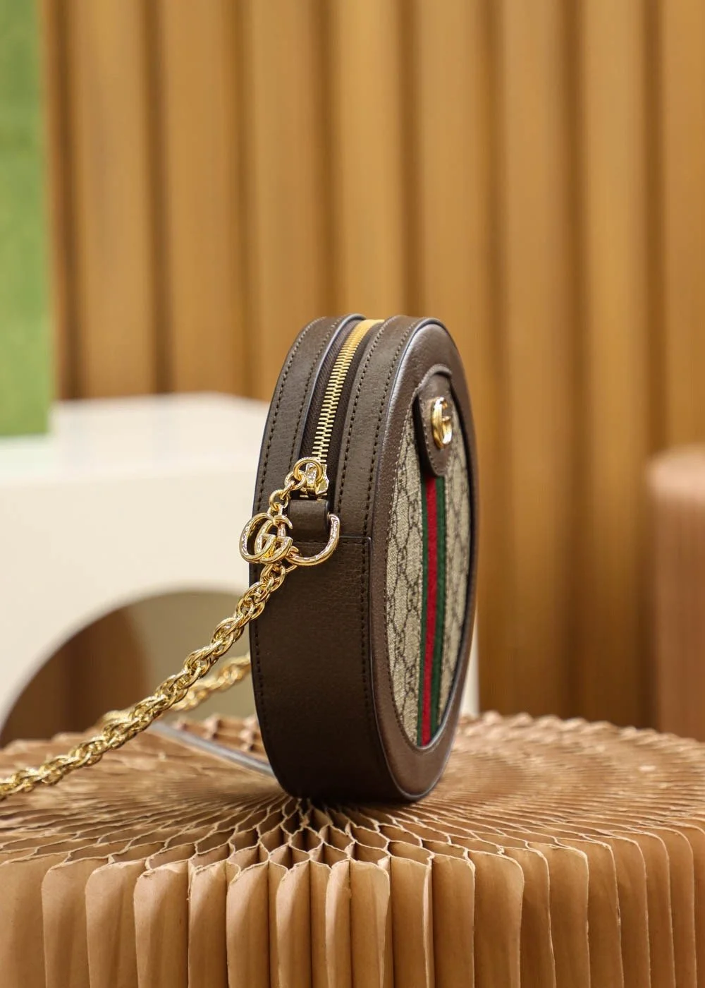 GUCCI / GG OPHIDIA GG Round bag size: 18*18*4.5cm - LITELUX