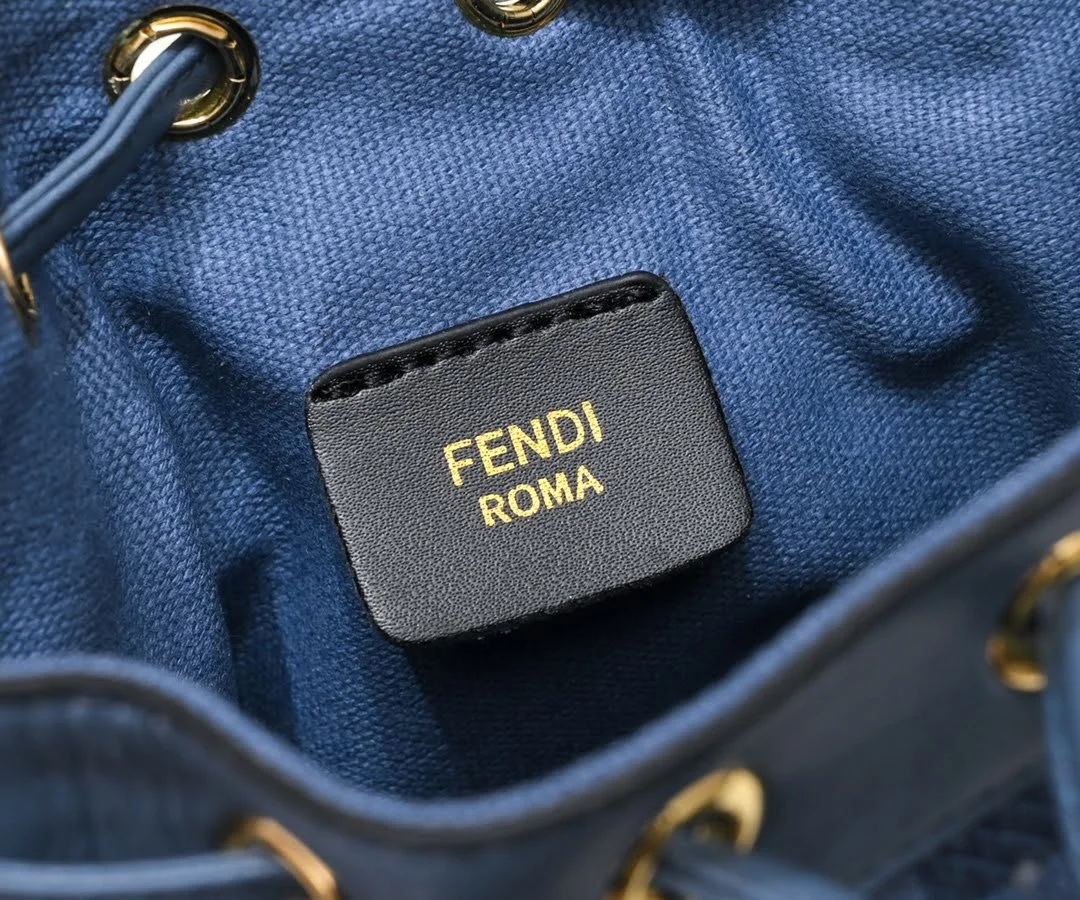 FENDI mini bucket bag 0189 Blue - LITELUX