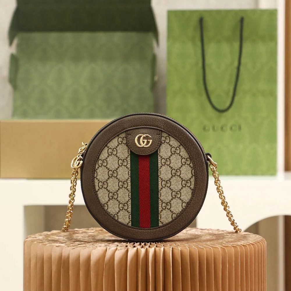 GUCCI / GG OPHIDIA GG Round bag size: 18*18*4.5cm - LITELUX