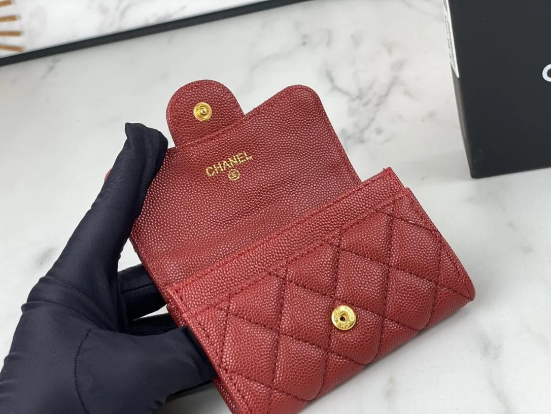 Chanel classic Card Bag & coin Wallet caviar cowhide AP0214 size:7.5 * 11.3 * 2.1 cm - LITELUX