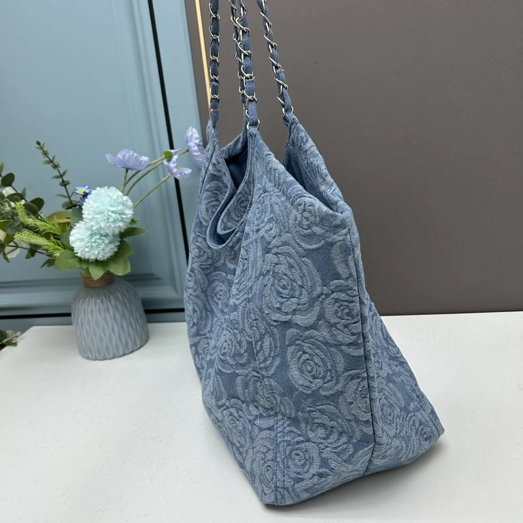 Chanel denim camellia underarm bag 2029 Size: 40*55*30*20cm - LITELUX