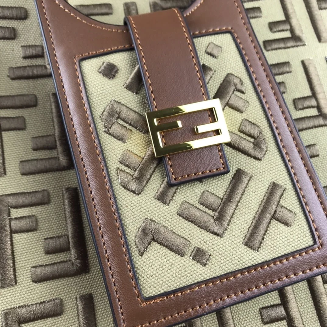 FENDI peekaboo Canvas Tote with mobile phone bag 2118 Size: 37*32 cm - LITELUX