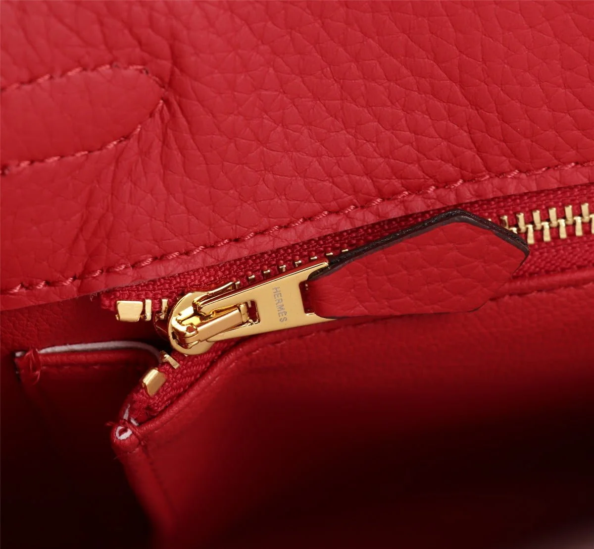 Hermès Kelly Togo Calf Gold hardware Red size: 25Cm/ 28Cm - LITELUX
