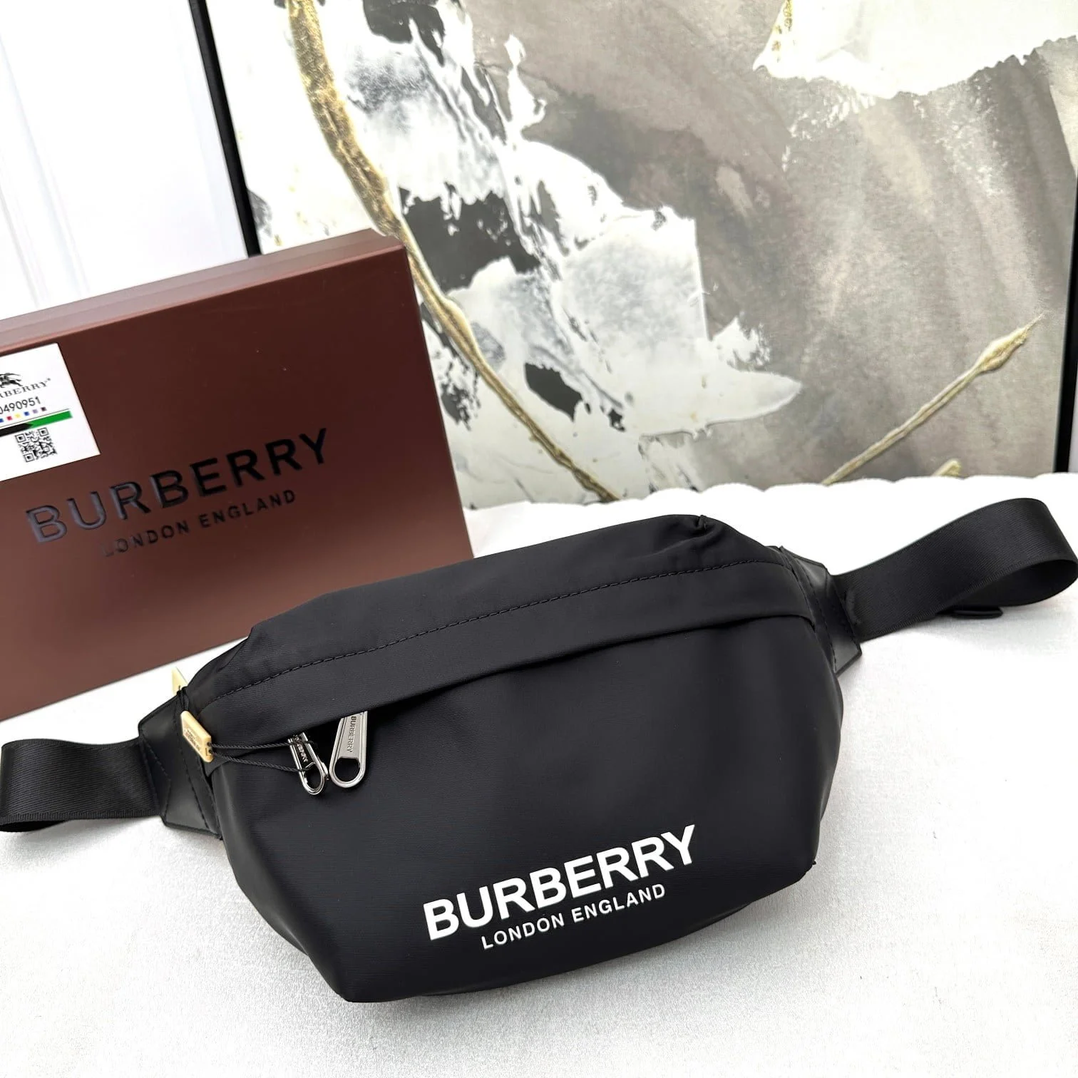 Burberry canvas Chest pack bag size: 16*30cm - LITELUX