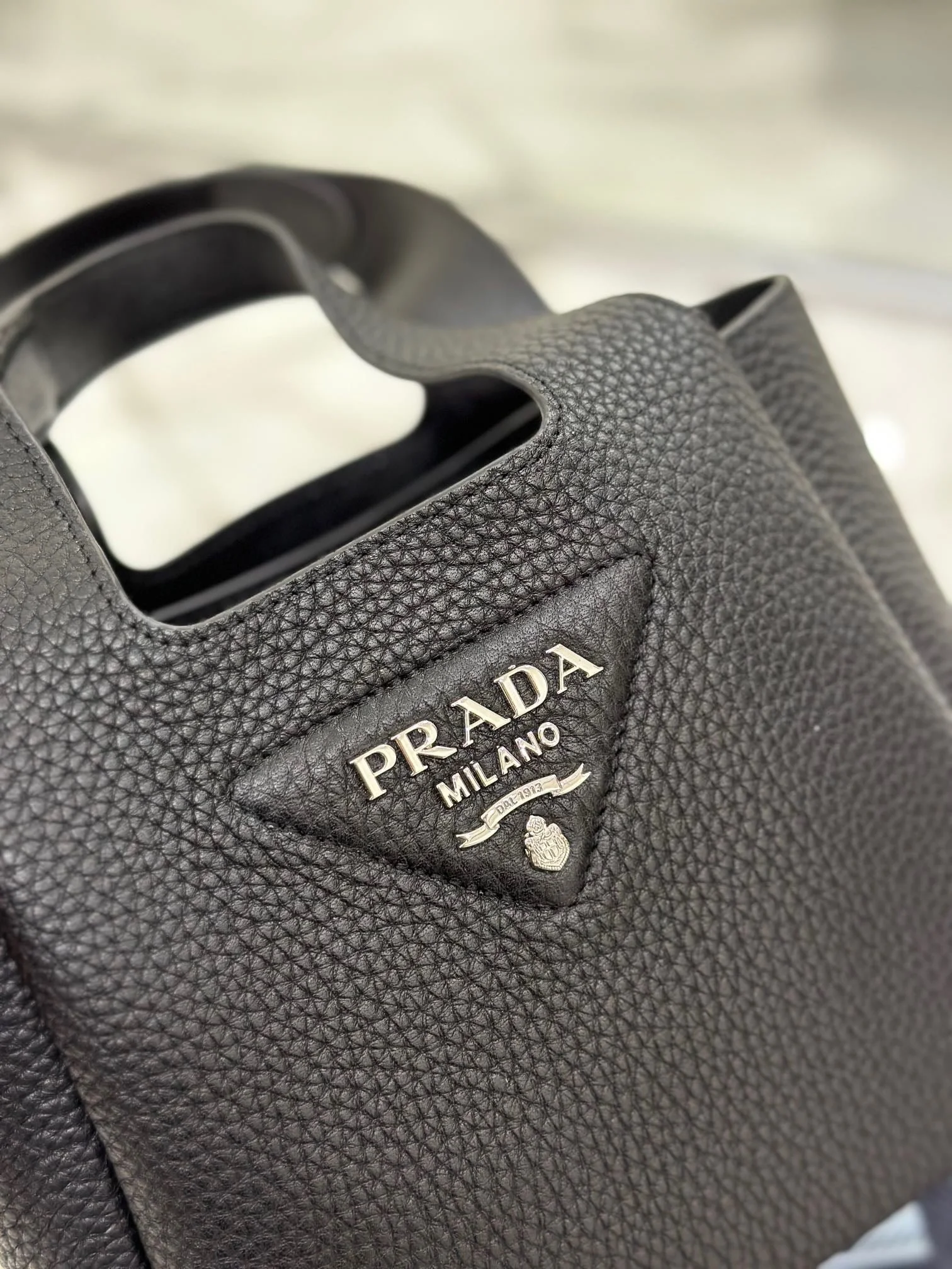 Prada Litchi print calf mini Picotin bag size:15.5*18*10cm - LITELUX