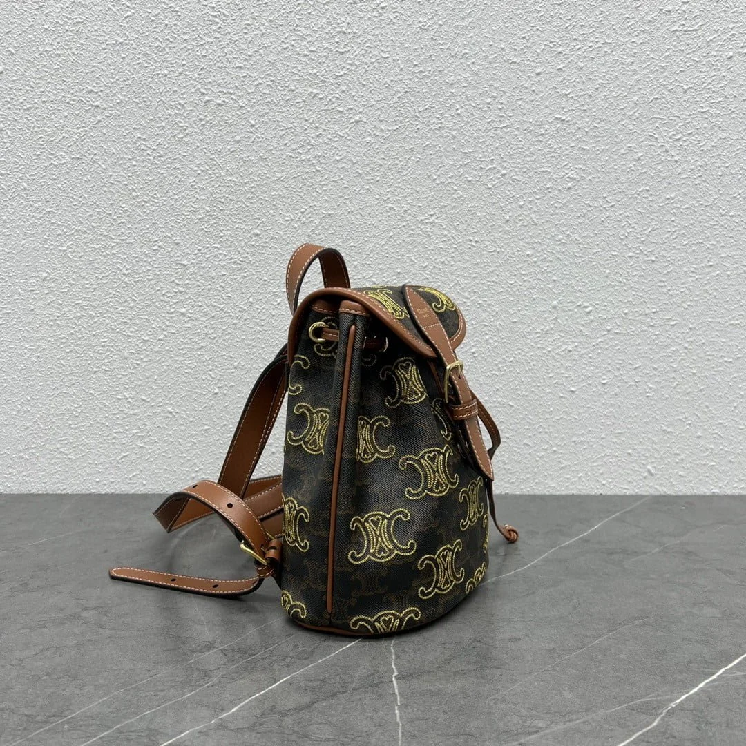 CELINE Arc de Triomphe Ultra practical printed backpack Size:20*10.5*17cm - LITELUX