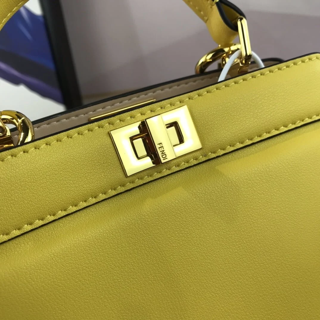 FENDI PeekaboolseeuPetite 0778 Yellow size: 20*15.5*11CM - LITELUX