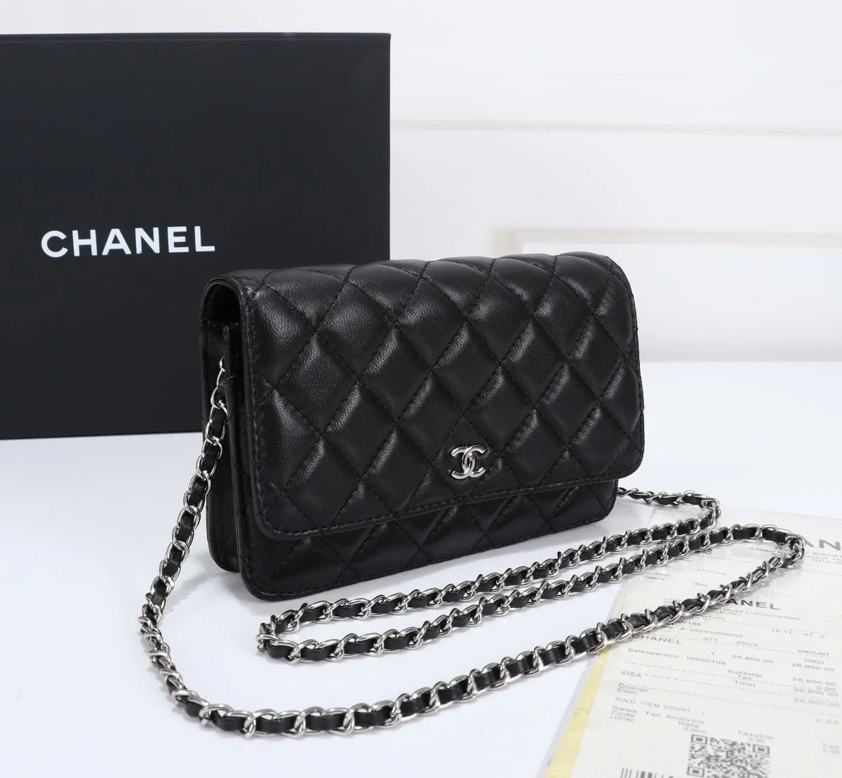 Chanel woc Classic Fortune Crossbody bag with sliver hardware Size: W19*H12*D4cm - LITELUX