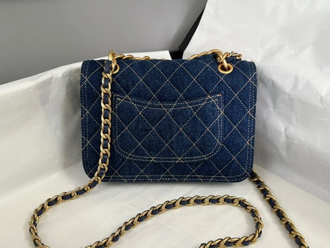 Chanel 23s denim postman cover bag 尺寸:14*19*6cm - LITELUX