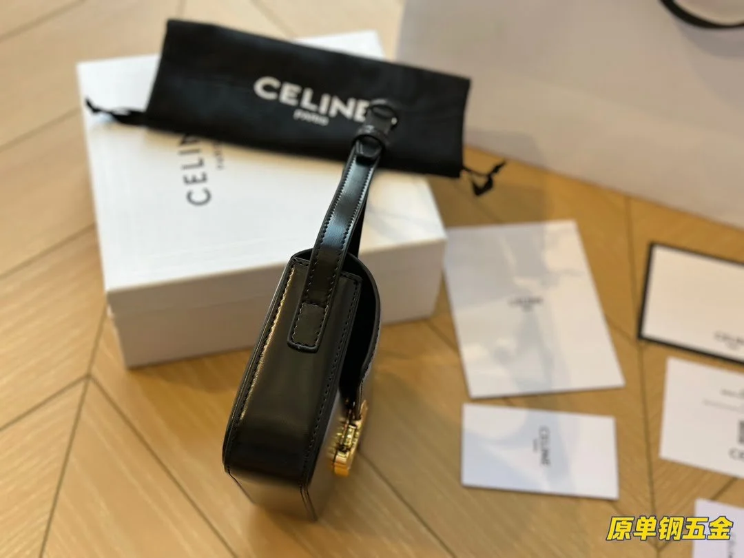 CELINE TRIOMPHE Crossbody bag Black/White/Brown/red  20cm - LITELUX