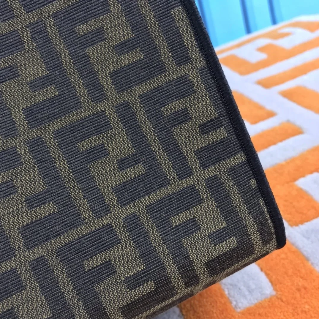 FENDI peekaboo Canvas Tote with mobile phone bag Black 2118 Size: 37*32 cm - LITELUX