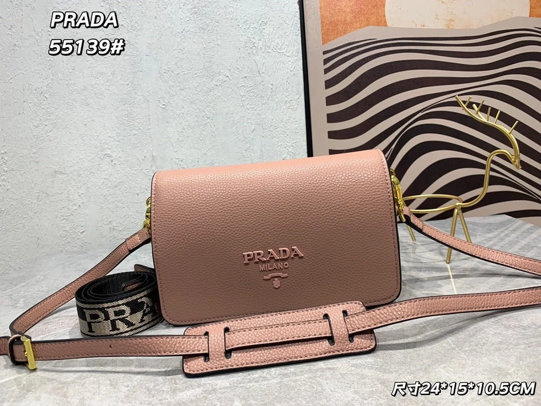 Prada renovate shoulder bag pink 55139 Size:24*15*10.5cm - LITELUX