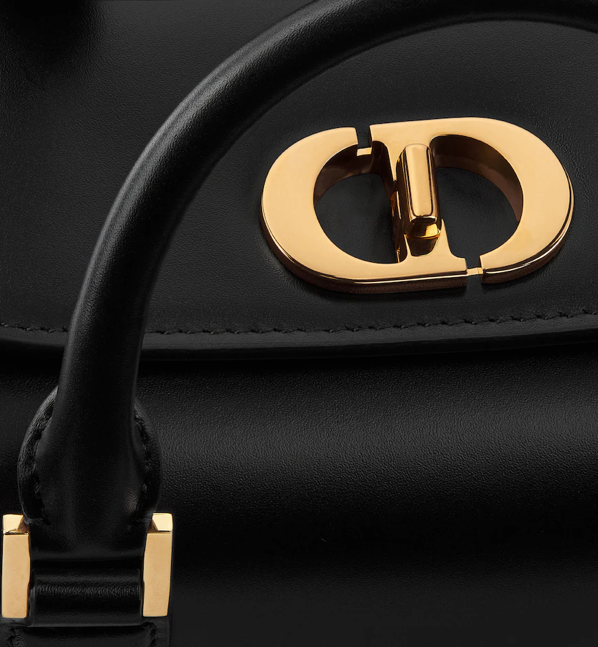 DIOR / SMALL BOSTON BAG Black Box Calfskin M8671UBEQ_M900 - LITELUX