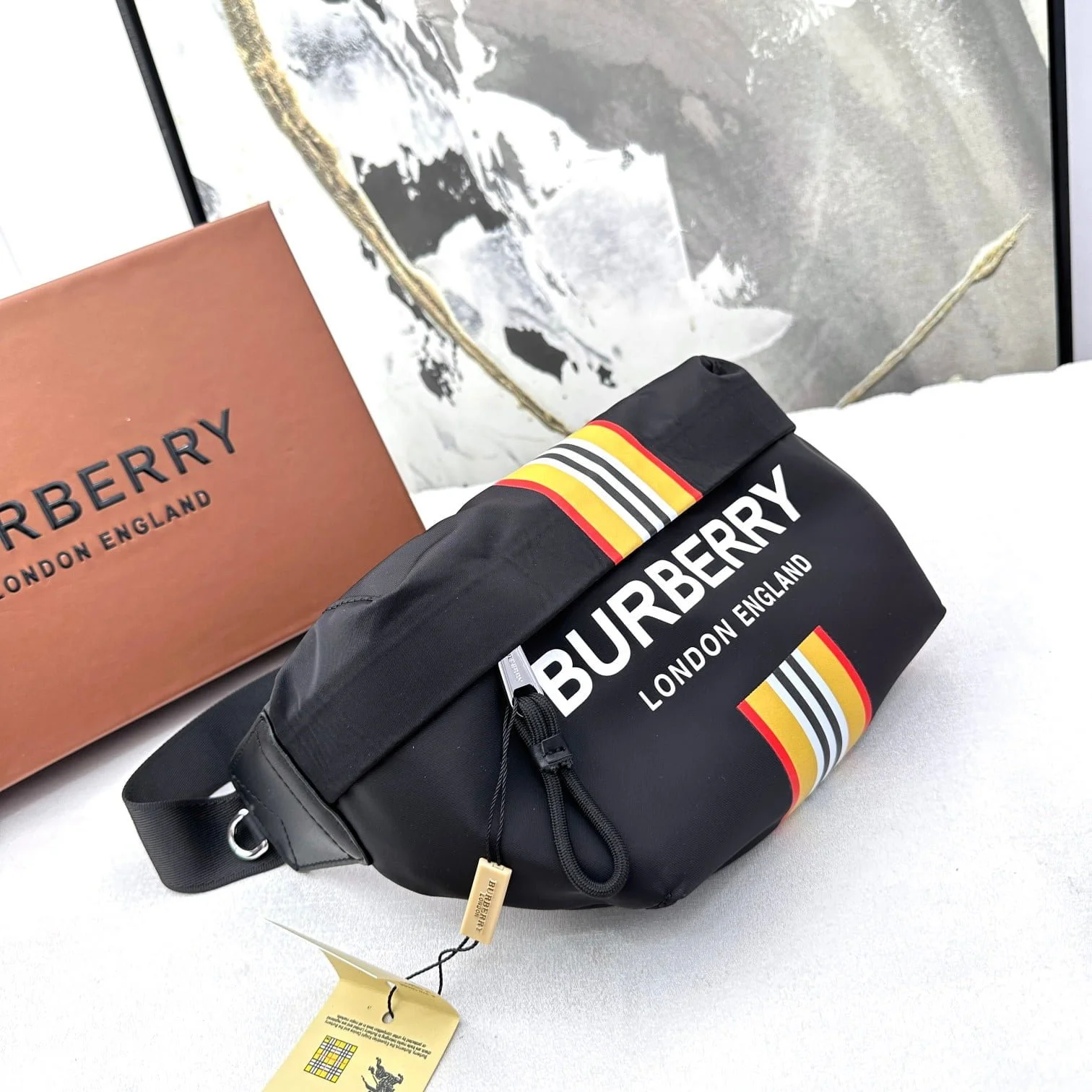 Burberry canvas Chest pack bag size: 16*30cm - LITELUX