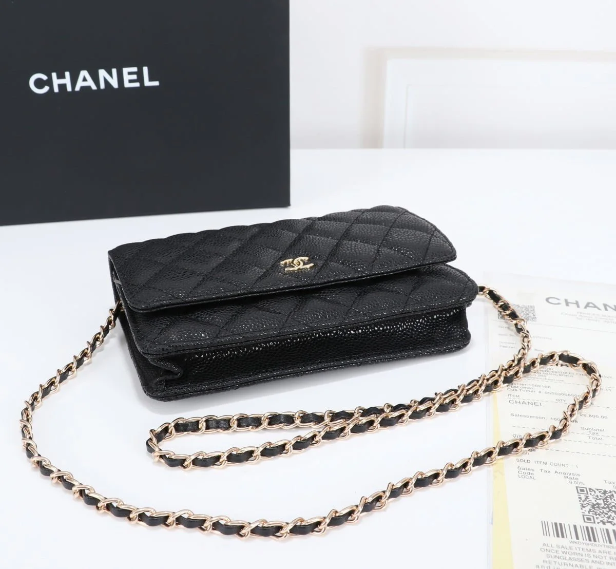 Chanel woc Classic Fortune Crossbody bag caviar with gold hardware Size: W19*H12*D4cm - LITELUX